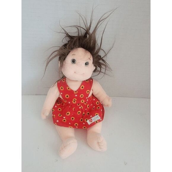 TY GEAR Beanie Kids Cookie Plush in Red Floral Dress - Picture 1 of 4
